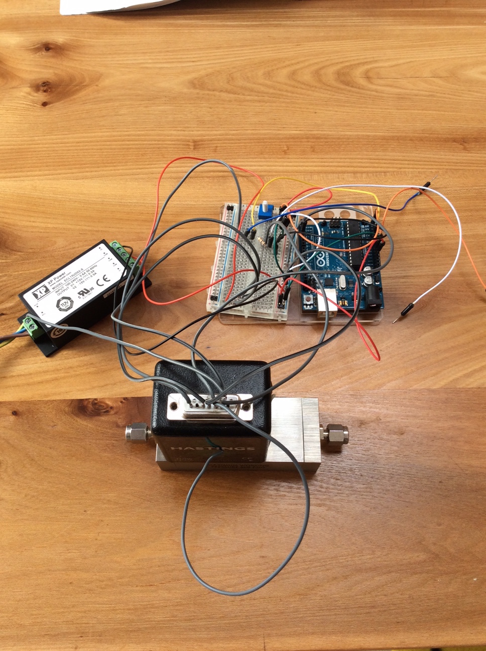 MFC control setup with Arduino
